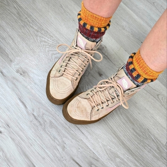 Vans Shoes - Vans | SK8-HI MTE pastel pink outdoor sporty gumsole sneakers | WMS 8